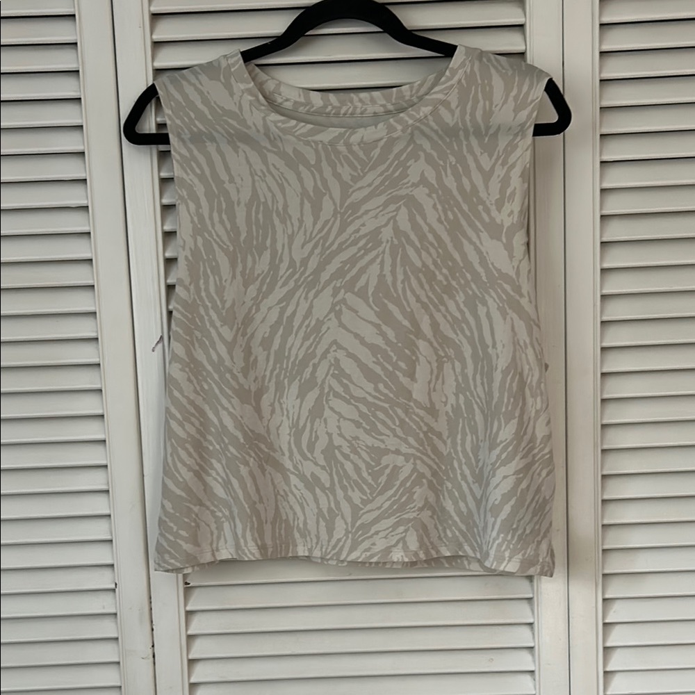 GAP Tan Cream Sleeveless Boxy Muscle Tee